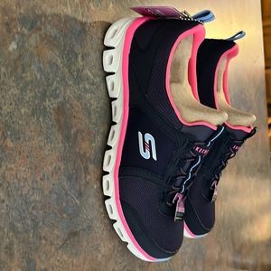 Brand new never worn.Skechers Glide Step. Blue and Pink